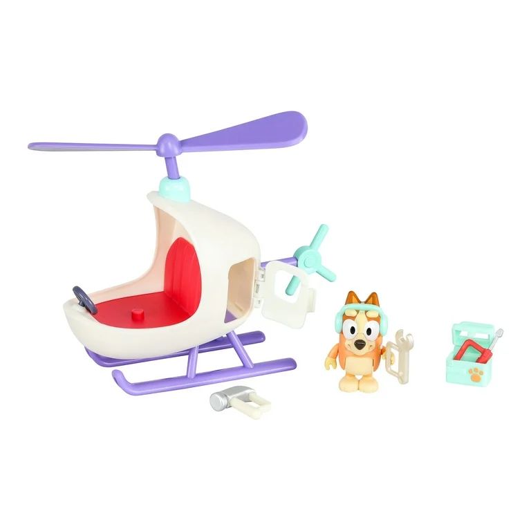 Bluey, Bingo's Helicopter with 2.5 inch Bingo Figure and Tool Accessories, Ages 3+, Toddler Toys | Walmart (US)