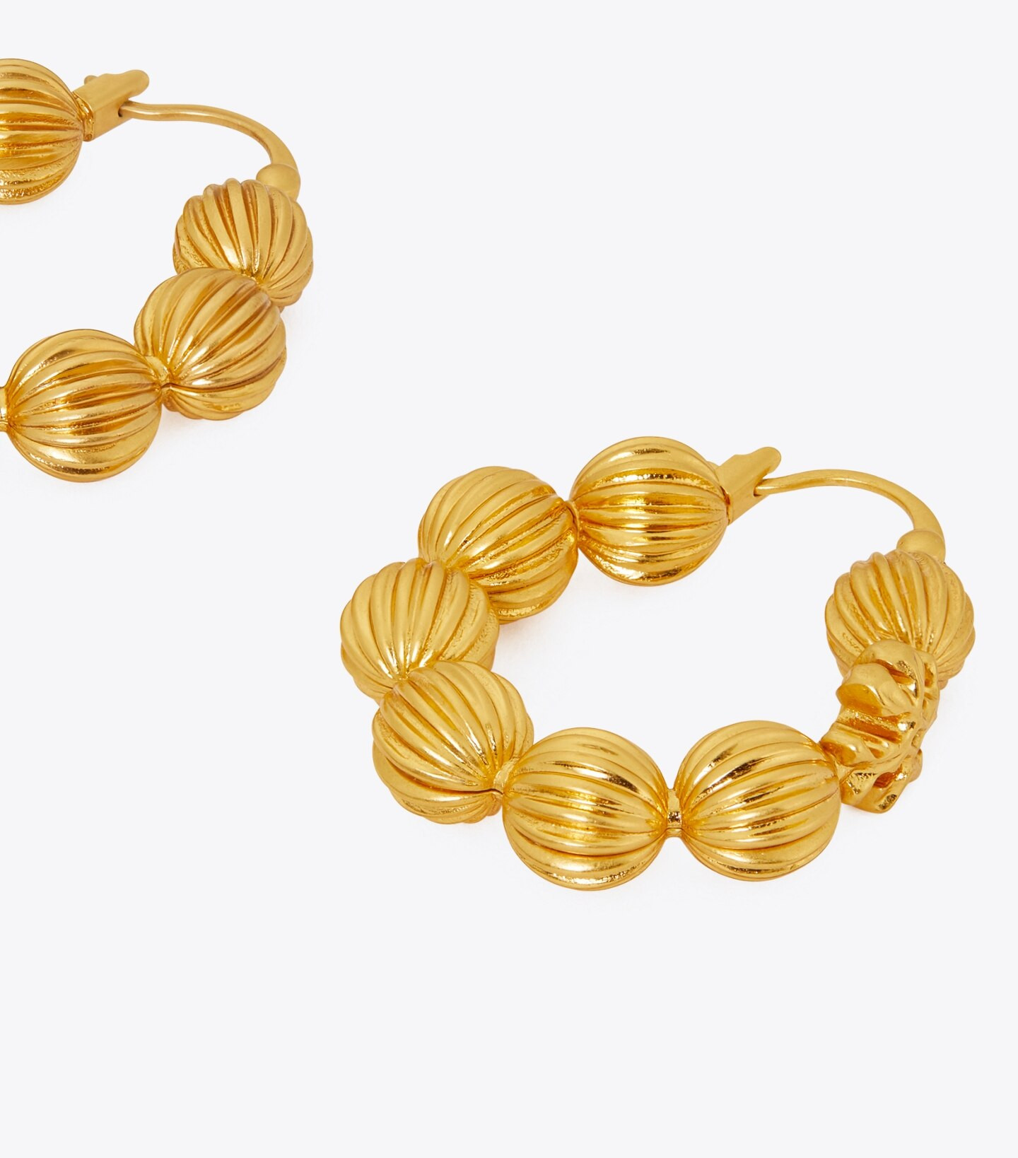 Roxanne Fluted Bead Hoop Earring | Tory Burch (US)