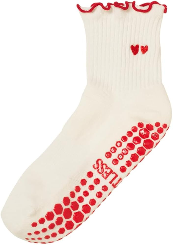 Shapes Studio Crew Half Calf Grip Socks, Cutest Fruits Pilates Socks, Ruffle socks, Non-Slip, Bar... | Amazon (US)
