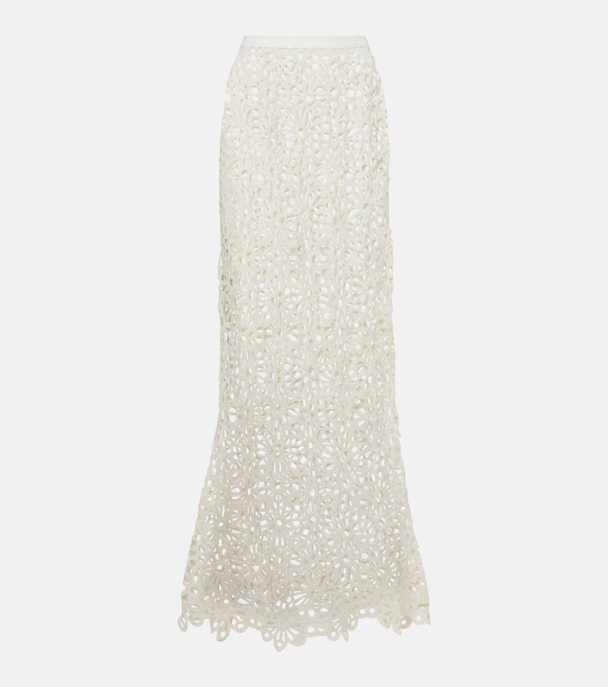 Norma Kamali Obie floral lace maxi skirt | Mytheresa (US/CA)
