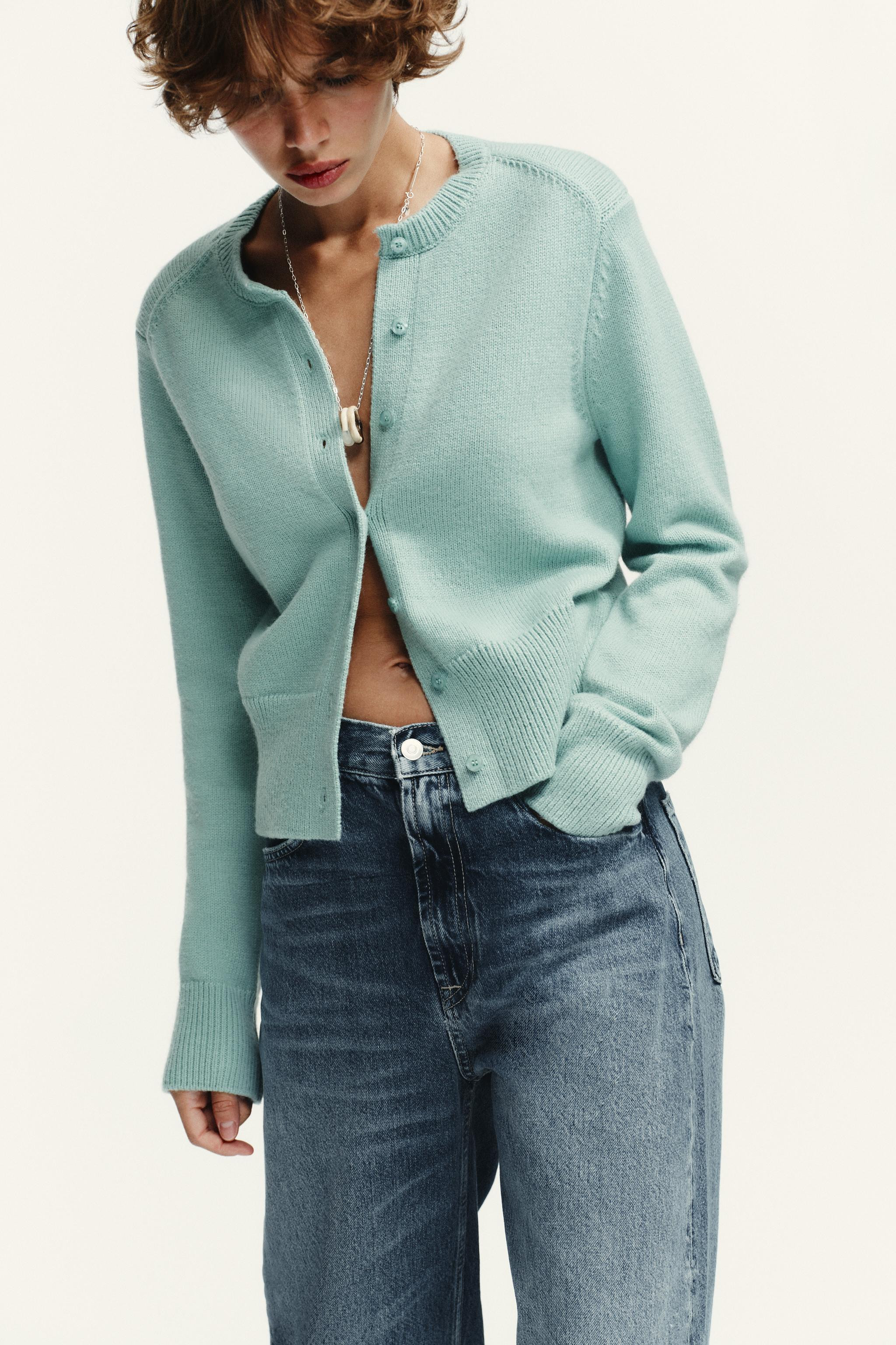 PLAIN KNIT CARDIGAN | Zara US