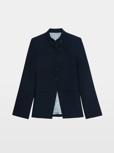 Verysa Navy Asymmetrical Blazer | Zadig&Voltaire | Zadig et Voltaire (US)