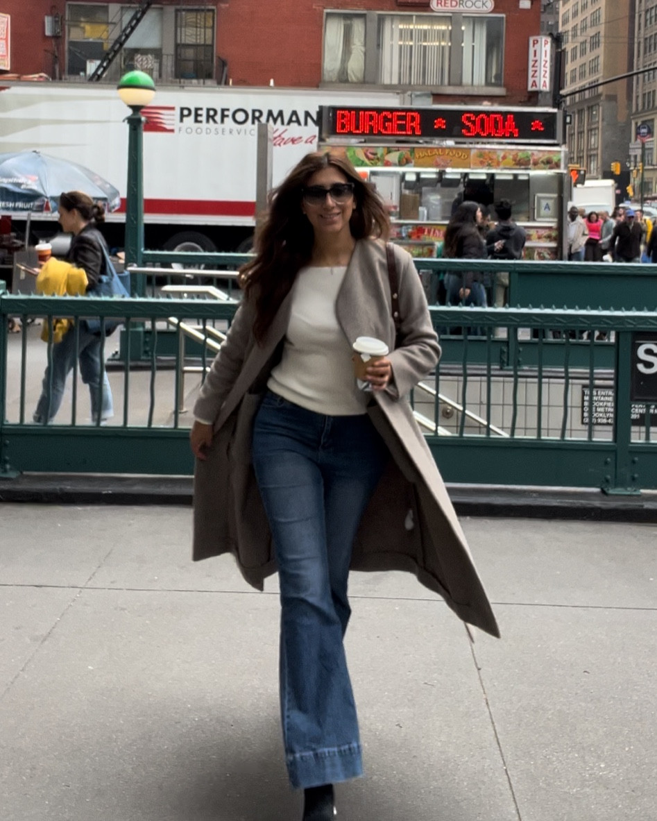 Wearing a size medium for top and pants. 