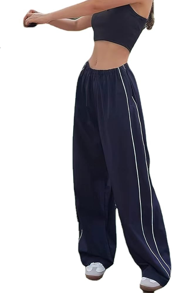 XPONNI Track Pants Women Baggy Pants Y2k Pants Parachute Pants for Women Y2K Clothing | Amazon (CA)