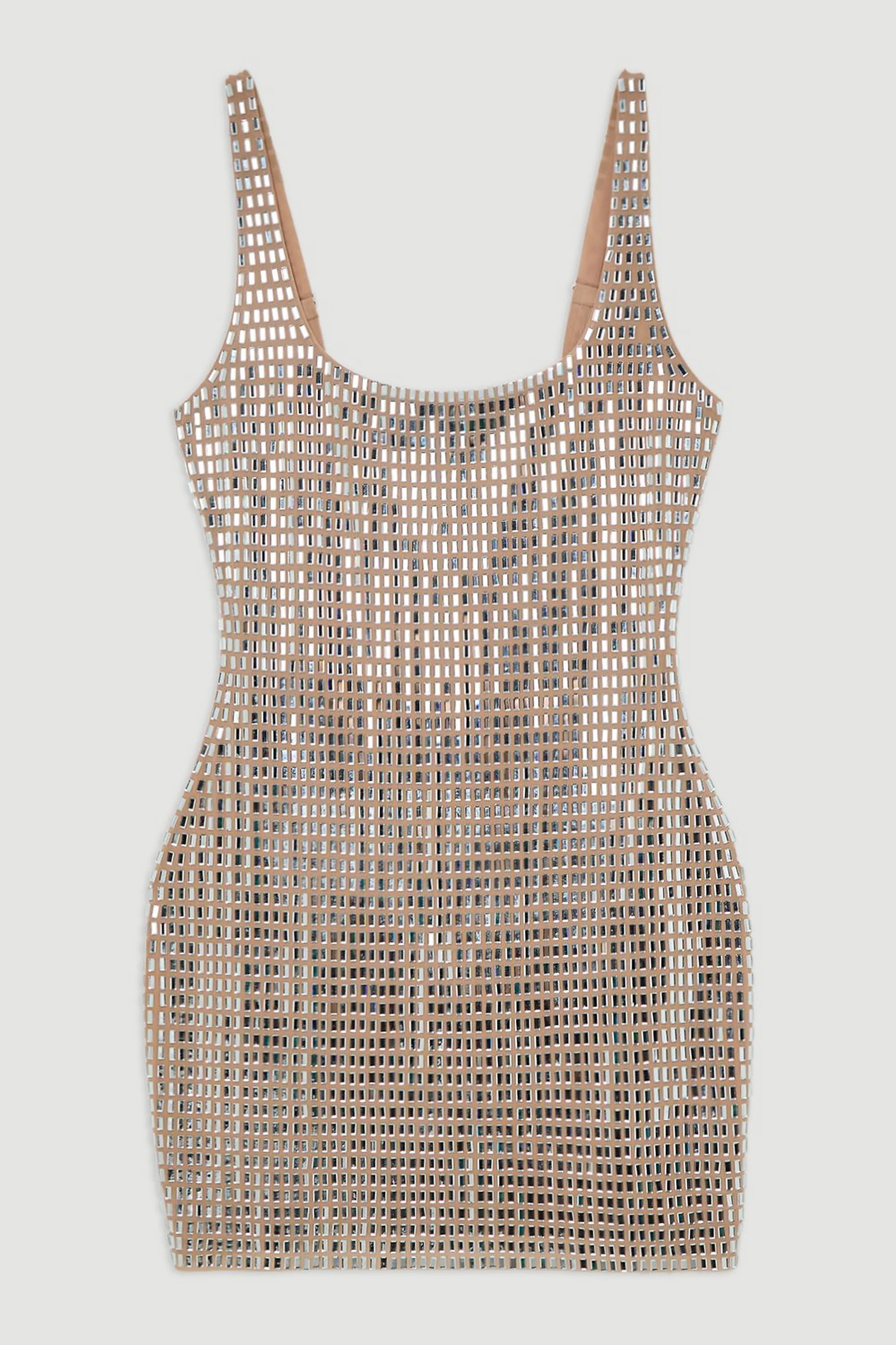 Premium Crystal Embellished Jersey Mini Dress | Karen Millen UK + IE + DE + NL