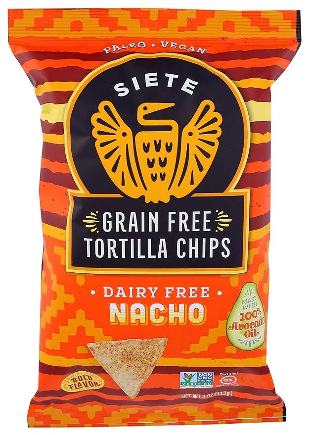 Siete Nacho Grain Free Tortilla Chips, 4 oz bag | Amazon (US)