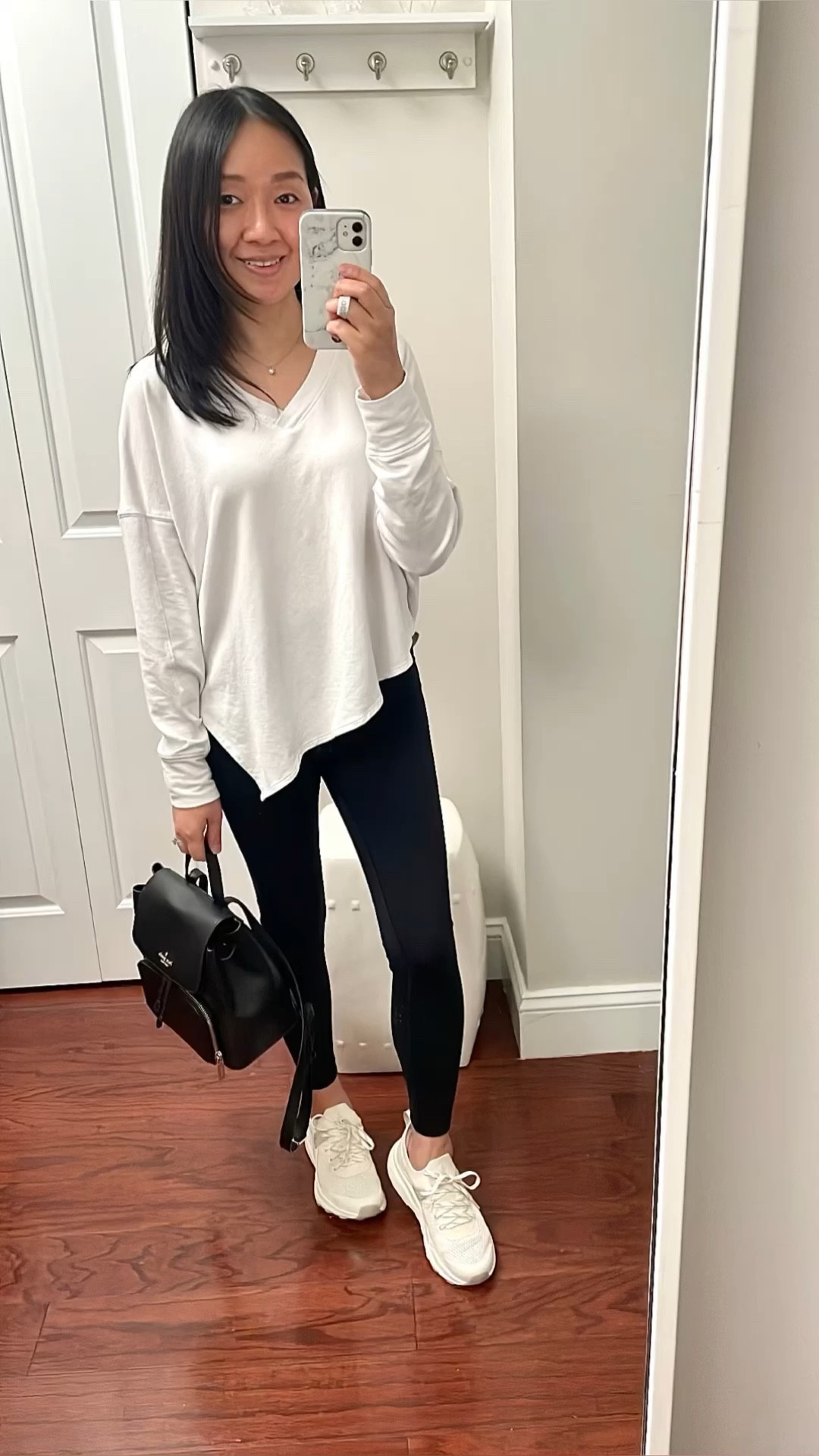 Love the fun asymmetrical hem on this Apana t-shirt. Size S is a looser fit on me. I'm 5'2.5 and 110 pounds.

#LTKover40 #LTKfindsunder50 #LTKfindsunder100