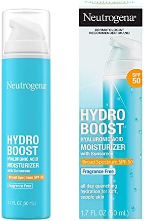 Neutrogena Hydro Boost Hyaluronic Acid Facial Moisturizer with Broad Spectrum SPF 50 Sunscreen, Dail | Amazon (US)