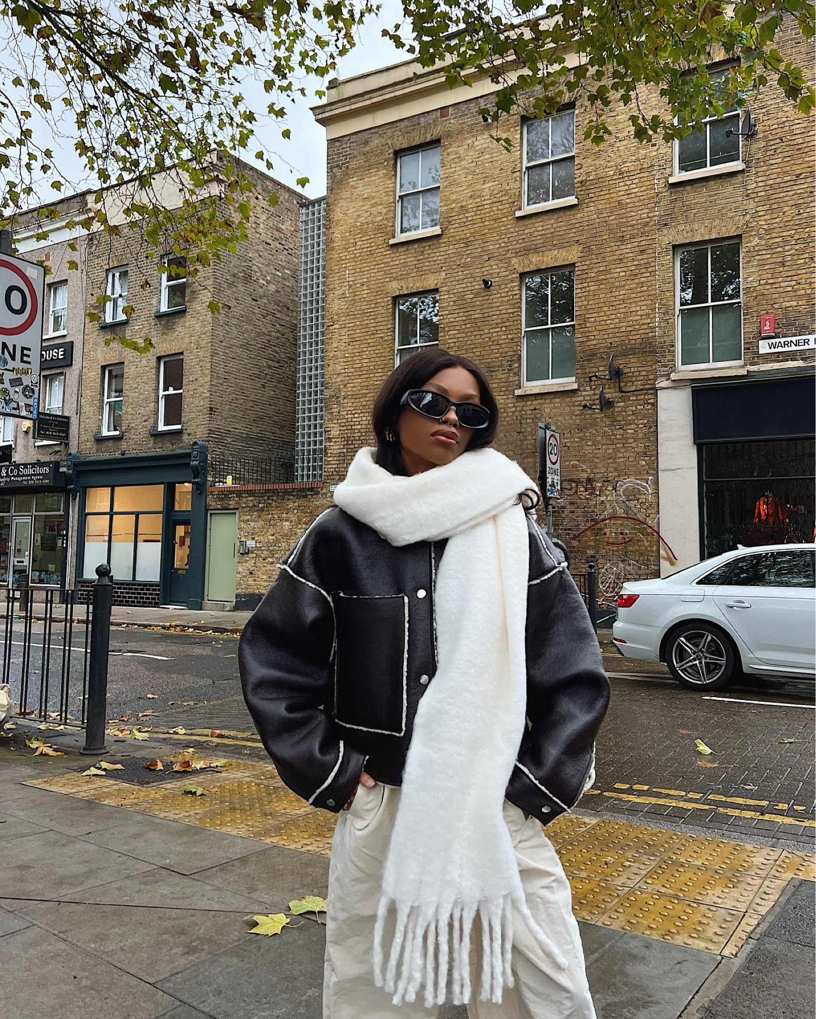 Double faced aviator jacket, knit scarf, fringed scarf LTKFestiveSaleUK

#LTKsalealert #LTKeurope