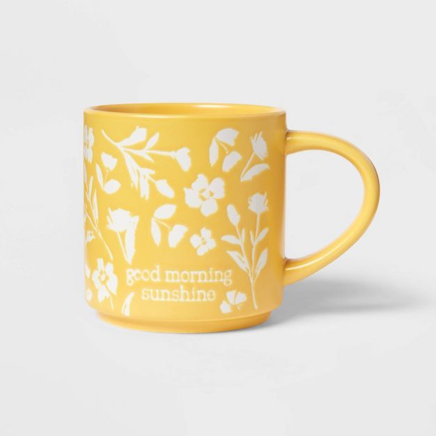 16oz Stoneware Good Morning Sunshine Mug - Threshold™ | Target