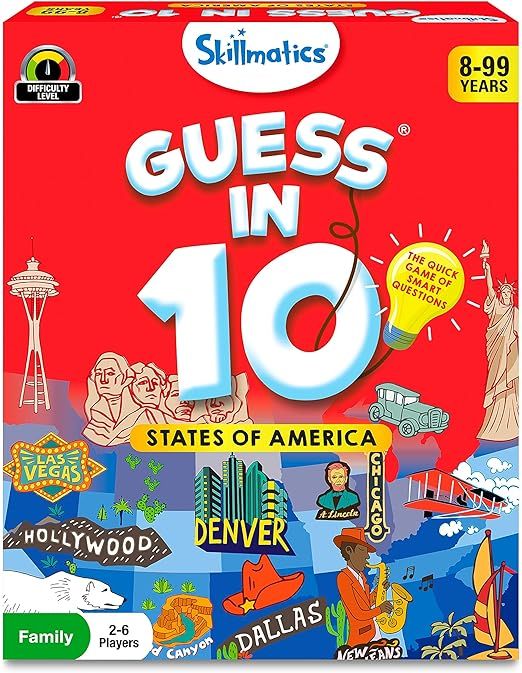 Skillmatics Card Game - Guess in 10 States of America, Educational Travel Toys for Boys, Girls, a... | Amazon (US)