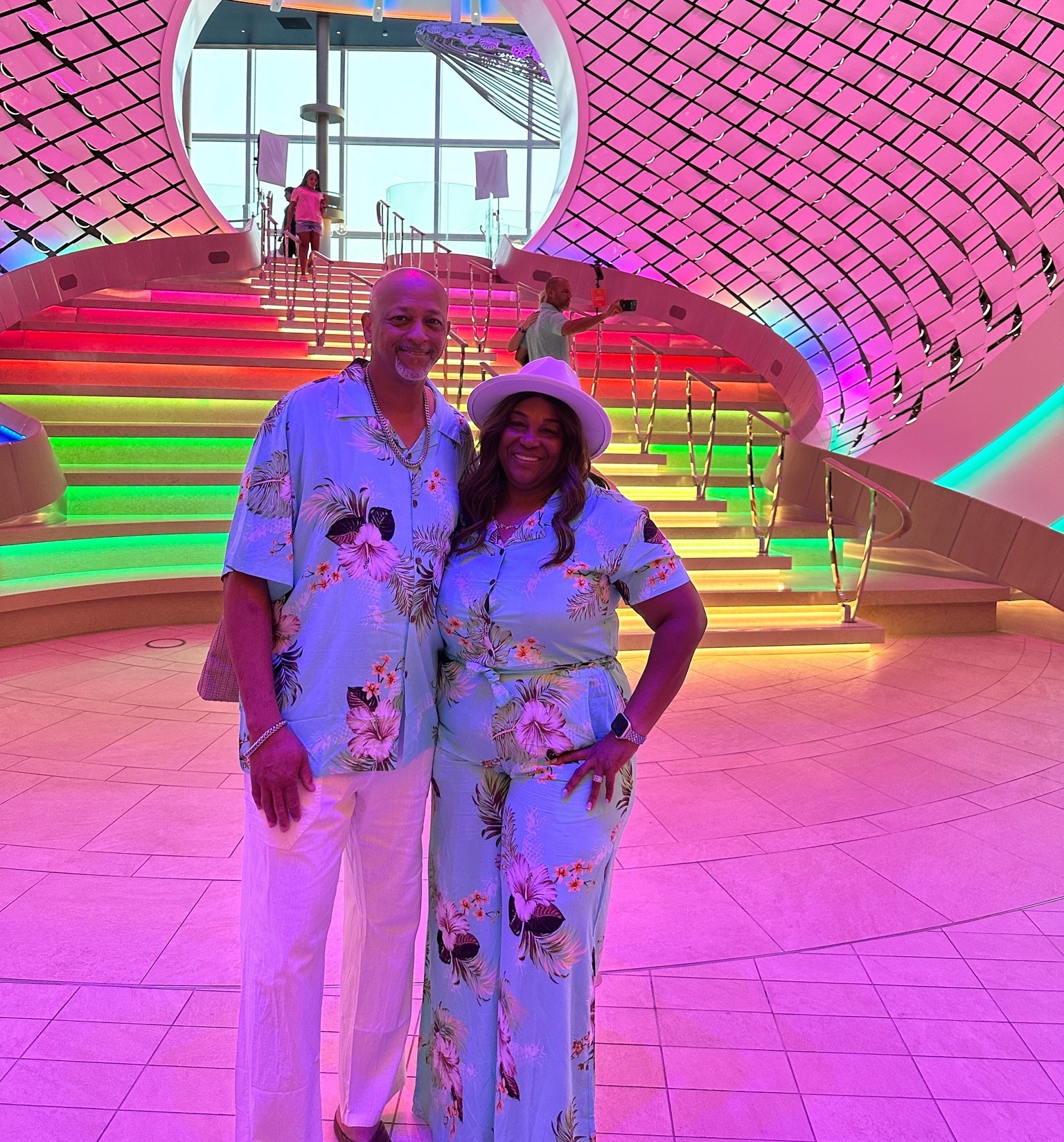 #MCM with my guy. Travel with my favorite travel partner my husband. We love our Matching Couple Hawaiian Shirt or Jumpsuit Signature Prints. #matchingsets #fashion #couples #travel

#LTKTravel