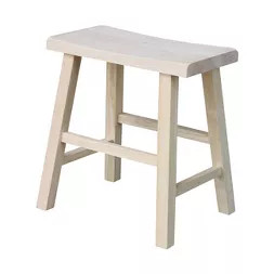 18" Saddle Seat Stool Hardwood Natural - International Concepts | Target