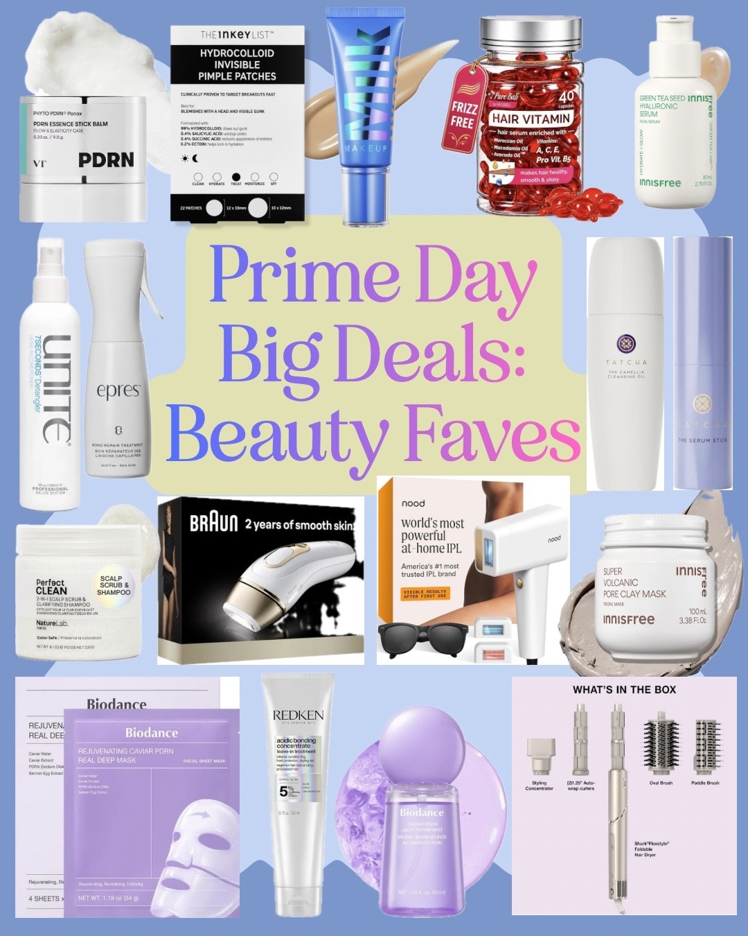 Today is the last day of Prime Day, and these are some of our favorite beauty items that are at their lowest price of the year:

Skincare:
- BIODANCE PDRN Jelly Serum Face Mist: $19 ➡️ $13.30
- BIODANCE Caviar PDRN Face Masks (a personal favorite; pack of 4): $19 ➡️ $13
- VT Cosmetics PDRN Essence Stick Balm: $16 ➡️ $11.40
- Milk Hydrating Gel Skin Tint (12-hour buildable coverage with hyaluronic acid): $38 ➡️ $26.60
-innisfree Green Tea Seed Hydrating Serum with Hyaluronic Acid: $30 ➡️ $21
- innisfree Volcanic Pore Clay Mask (amazing at minimizing pores and leaving skin feel clean and rejuvenated): $18 ➡️ $12.60
- The INKEY List Hydrocolloid Invisible Pimple Patches (my FAVORITE pimple patches): $10 ➡️ $6.65
- Tatcha 2-in-1 Cleansing Oil Makeup Remover + Face Wash: $50 ➡️ $35
- Tatcha Serum Stick (for instant eye brightening + smoothing the appearance of fine lines): $49 ➡️ $34.40
- Revision Skincare Moisturizing Lip Plumper: $44.50 ➡️ $31.15

Hair Care:
- NatureLab.TOKYO Perfect Clean Scalp Scrub & Clarifying Shampoo: $20 ➡️ $10.63
- Redken Acidic Bonding Leave-In Conditioner: $39 ➡️ $27.30
- epres Bond Repair Spray Treatment: $50 ➡️ $40
- UNITE Hair 7-Second Detangler Leave-In Conditioner Spray: $42.50 ➡️ $20.18
- Hair Vitamins Oil Capsules (single-use hair serum capsules with vitamins A, E, & Pro B5): $15.99 ➡️ $9.99

Hair Removal:
- Braun IPL At-Home IPL Hair Remover (I’ve been using this for a few months and have definitely noticed a difference in needing to shave less often): $400 ➡️ $280
- Nood Flasher Pro IPL Laser Hair Remover (named Forbes Best Product 2026!): $400 ➡️ $250

These are the best deals on these items you’ll find all year long. Last day today!

#LTKSaleAlert #LTKBeauty #LTKselfcare
