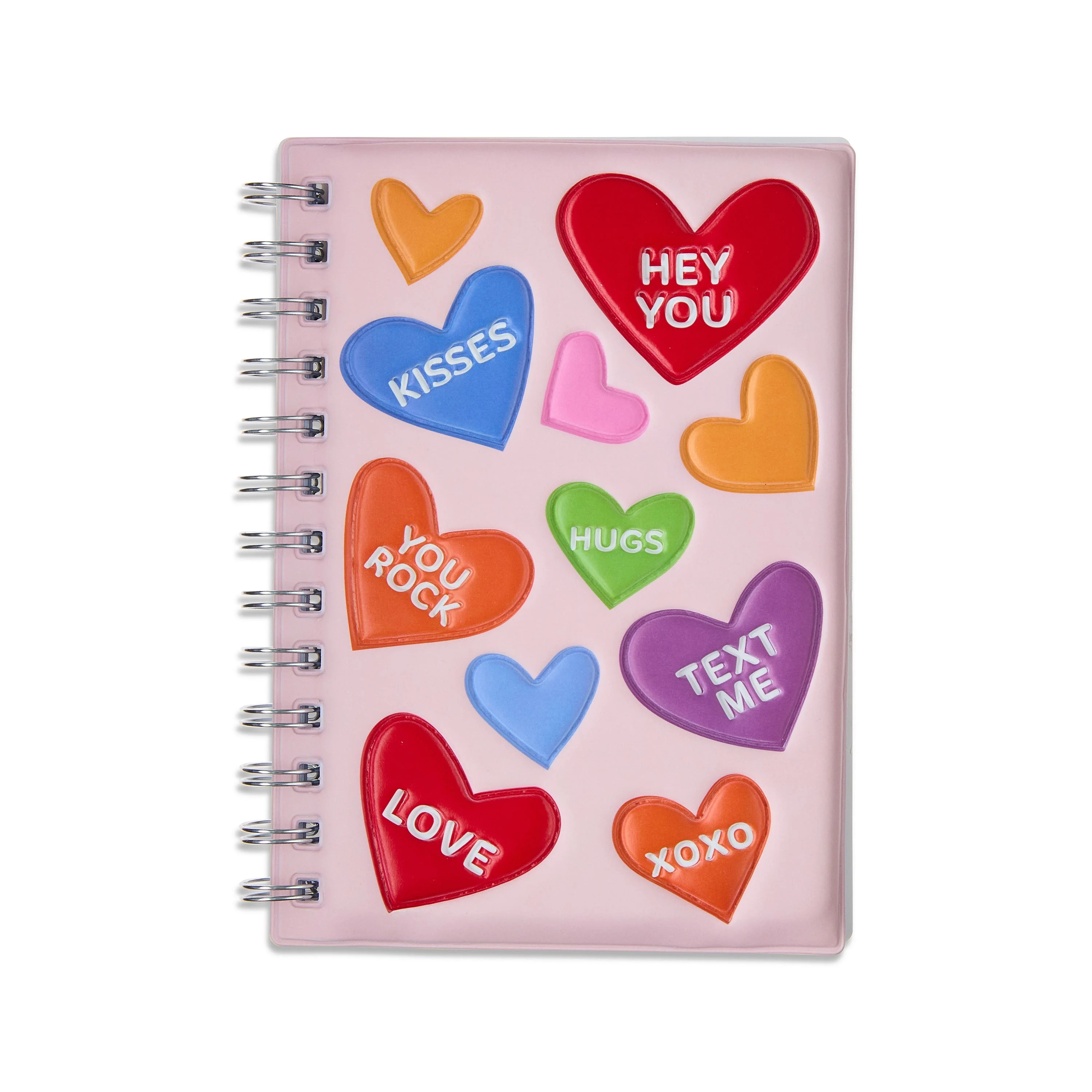 Puff Hearts Notebook, 5" x 7", Pink, 80 Pages, Valentine's Day by Way To Celebrate | Walmart (US)