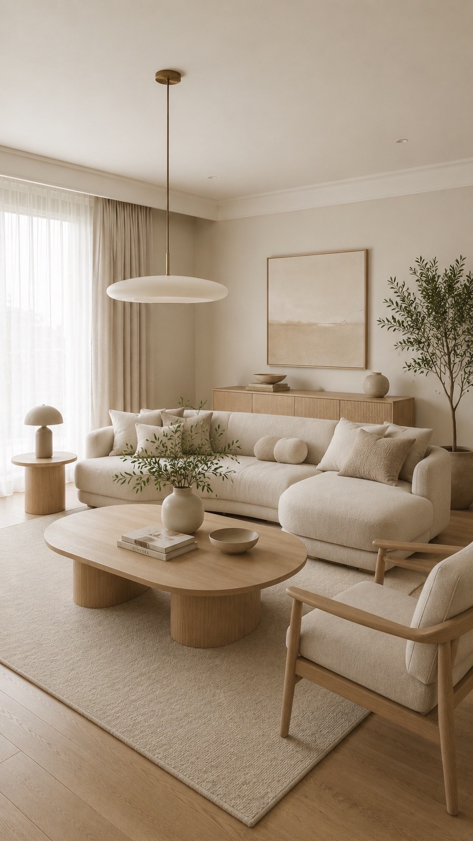 Soft neutral living room with sculptural curves, warm wood tones, and a calm elevated feel.

#livingroomdesign #neutralinterior #modernlivingroom #interiordesign #homedecor #softminimalism #warmminimalism #livingroominspo #curvedfurniture #modernhome #interiorinspo #eleganthome #cozyhome #calmhome #homeinspiration #pinteresthome #ltkhome #refinedinteriors #organicmodern #contemporaryliving