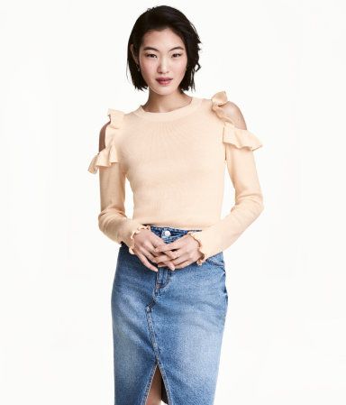 H&M Knit Open-shoulder Sweater $19.99 | H&M (US)