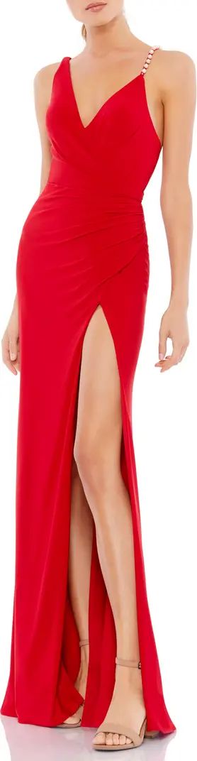 Mac Duggal Imtiation Pearl Column Gown | Nordstrom | Nordstrom