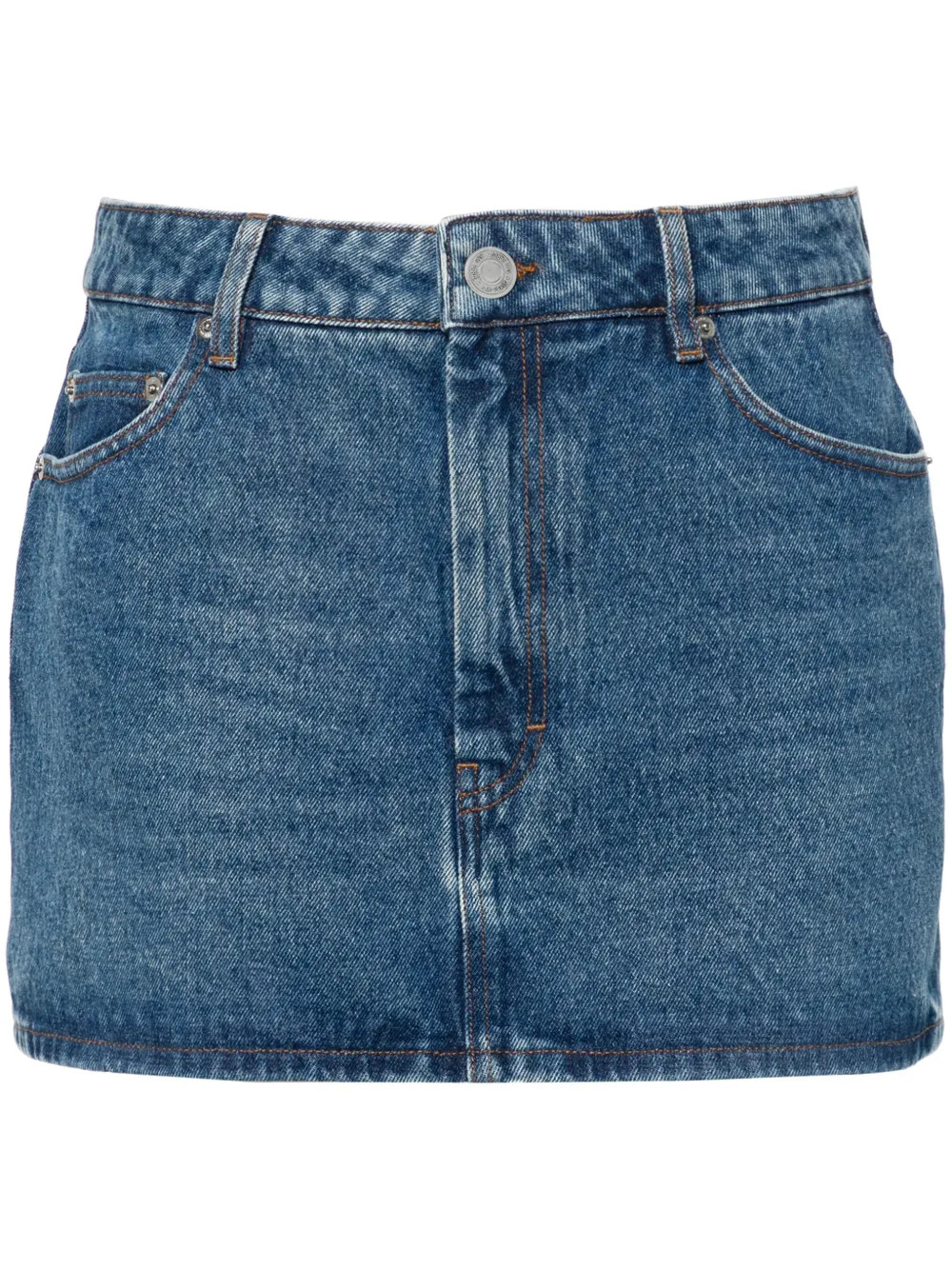 AMI Paris Denim Mini Skirt - Farfetch | Farfetch (BR)