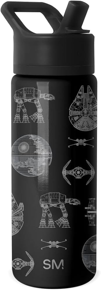 Simple Modern Kids Summit Water Bottle with Straw Lid | Star Wars 18oz Stainless Steel Cup Insula... | Amazon (US)