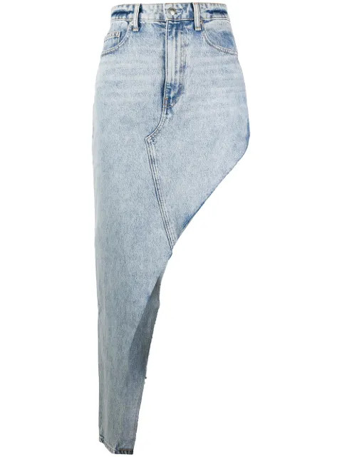 asymmetric denim maxi skirt | Farfetch (UK)