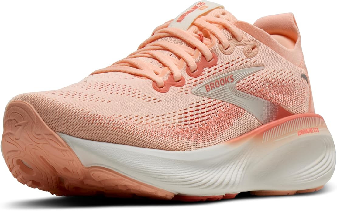 Brooks Women’s Adrenaline GTS 25 Supportive Running & Walking Shoe - Peach Echo/Coconut - 6.5 M... | Amazon (CA)