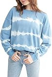 Bandier x WSLY Ecosoft Crewneck Sweatshirt, Indigo Tie Dye, M | Amazon (US)