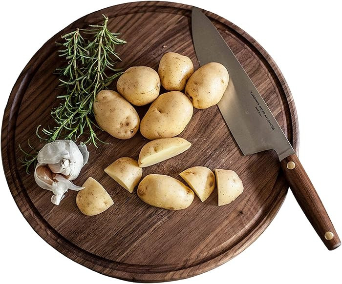 Made in USA Walnut Cutting Board by Virginia Boys Kitchens - Butcher Block made from Sustainable ... | Amazon (US)