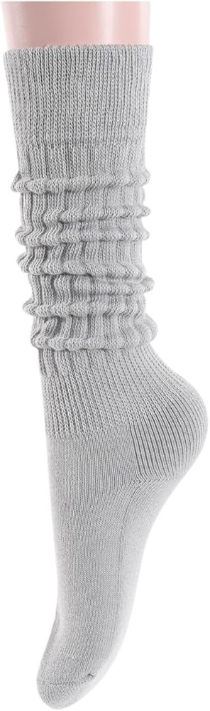 sockfun Slouch Socks Scrunch Socks for Women Girls, Boot Socks Cotton Scrunchie Socks Size 8-13 | Amazon (US)