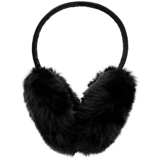 Simplicity Men Women Plush Winter Earmuffs for Outdoor Snowboarding, Black | Walmart (US)