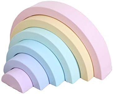 Wenini Wooden Rainbow Stacking Toy Large Nesting Puzzle Blocks Educational Learning Toys/Creative... | Amazon (US)