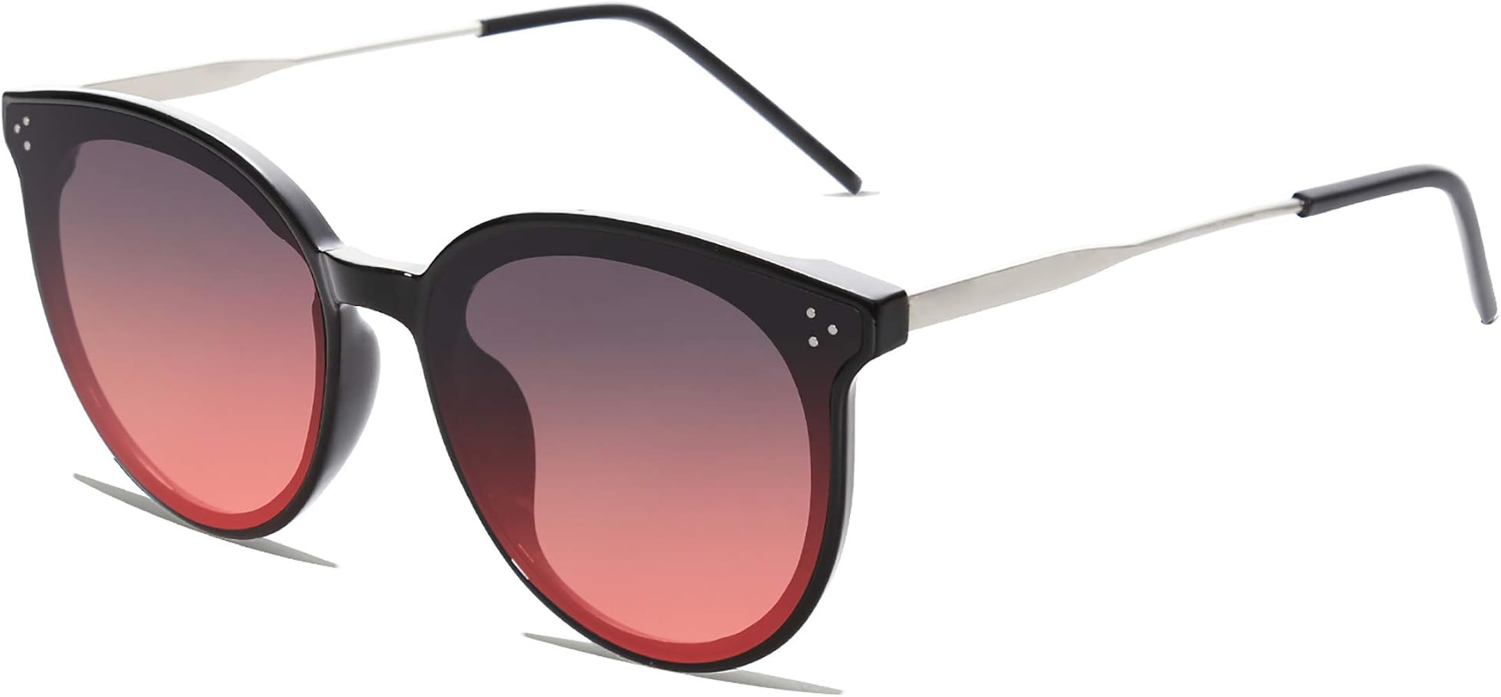 SOJOS Retro Round Sunglasses for Women Oversized Mirrored Glasses DOLPHIN SJ2068 | Amazon (US)