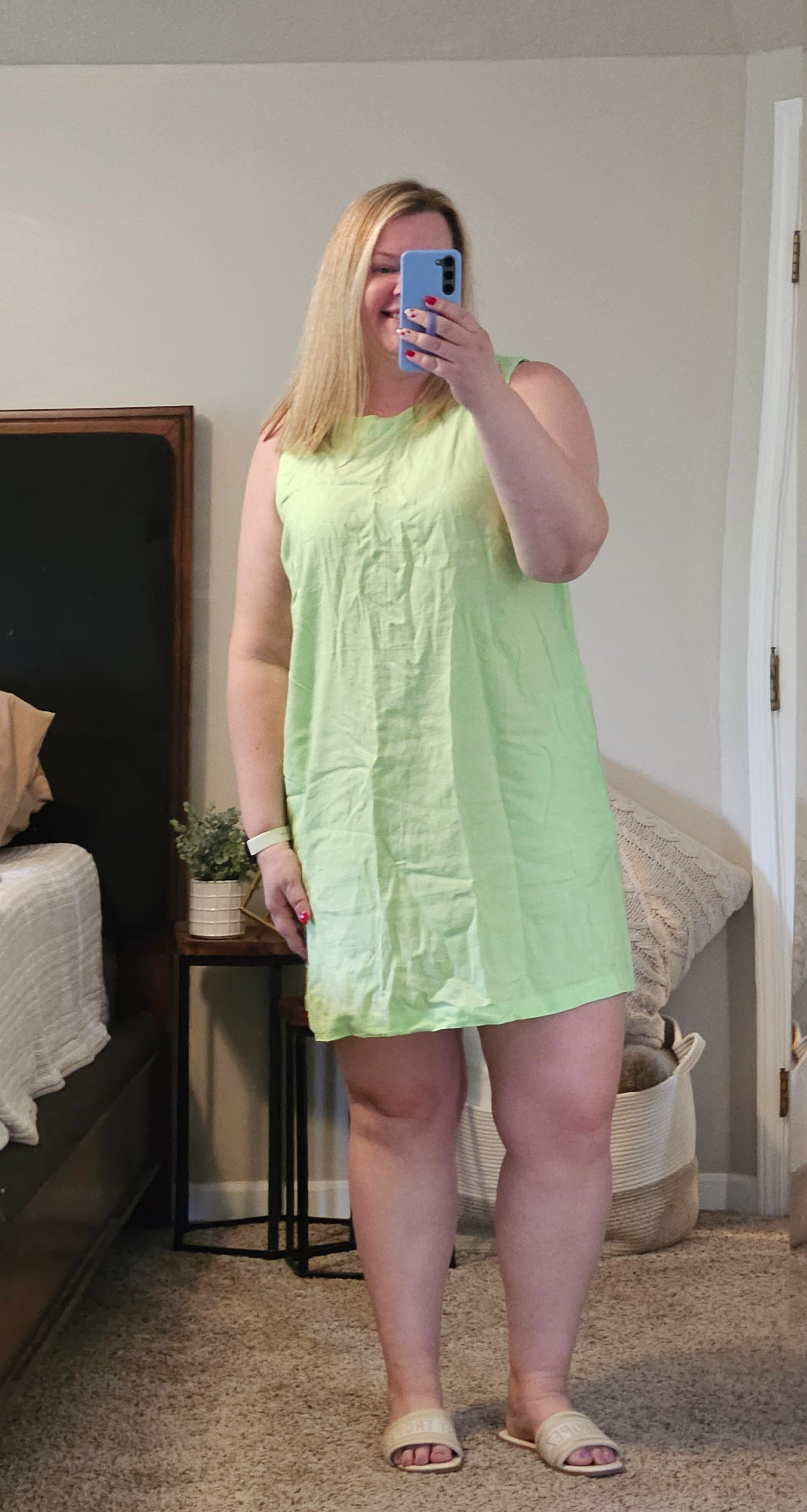 This linen shift dress is on major sale this weekend!  Wearing an XXL. Comes in lots of colors. #hocspring 

#LTKsalealert #LTKmidsize #LTKfindsunder50