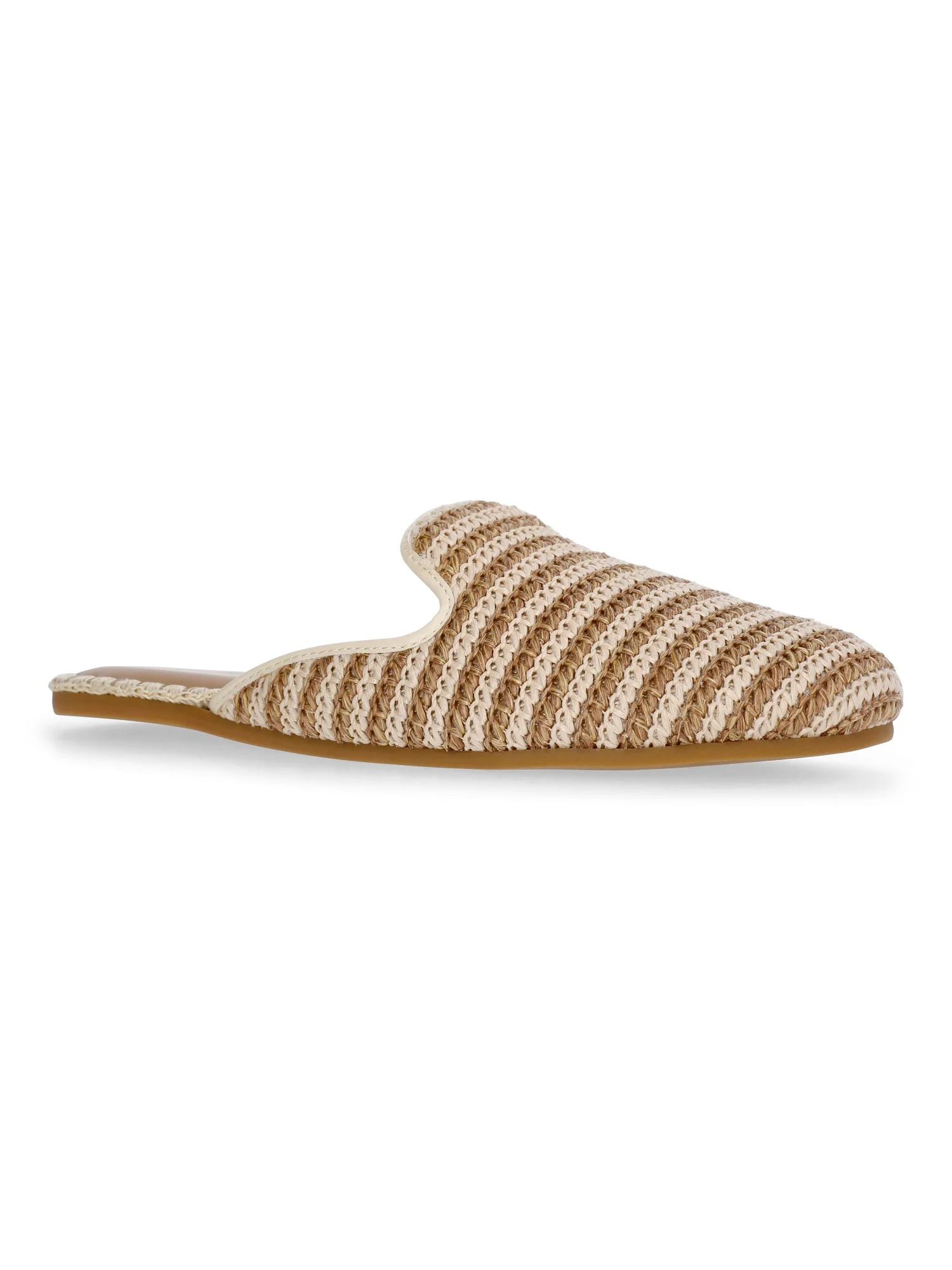 Time and Tru Women's Whipstitch Raffia Mules | Walmart (US)