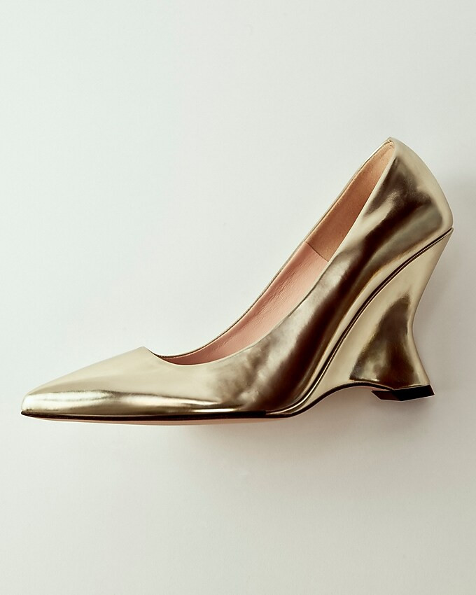 Collection wedge pumps in metallic | J. Crew US