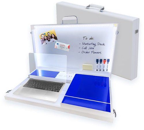 Worky - The Home Office 15-in-1 Personal Workspace - White | Best Buy U.S.