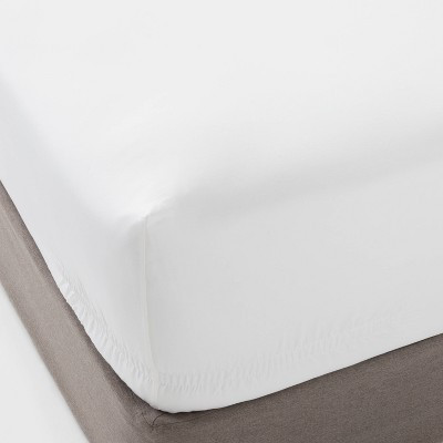 King 400 Thread Count Performance Fitted Sheet White - Threshold™: Cotton Sateen, Deep Pocket, OEKO-TEX Certified | Target