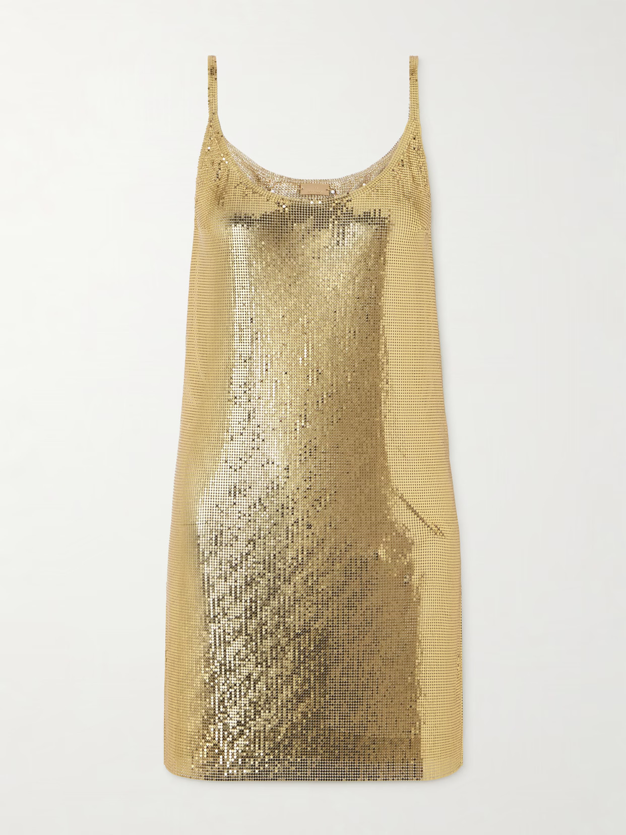 RABANNE - Chainmail Mini Dress - Gold | NET-A-PORTER (US)