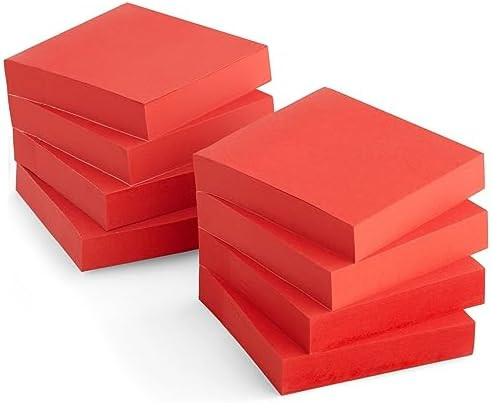Juvale Sticky Notes - Bulk Red Sticky Notes - Self-Stick Pads for Home Office & Teacher Supplies ... | Amazon (US)