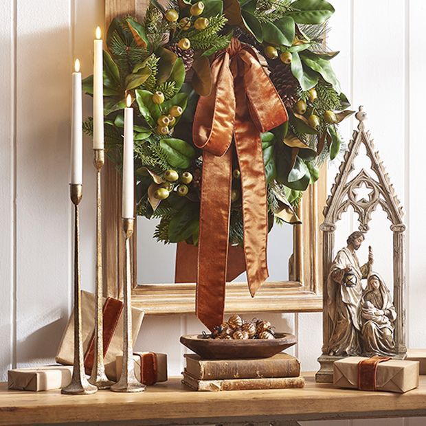 Gold Iron Candlestick Trio | Antique Farm House