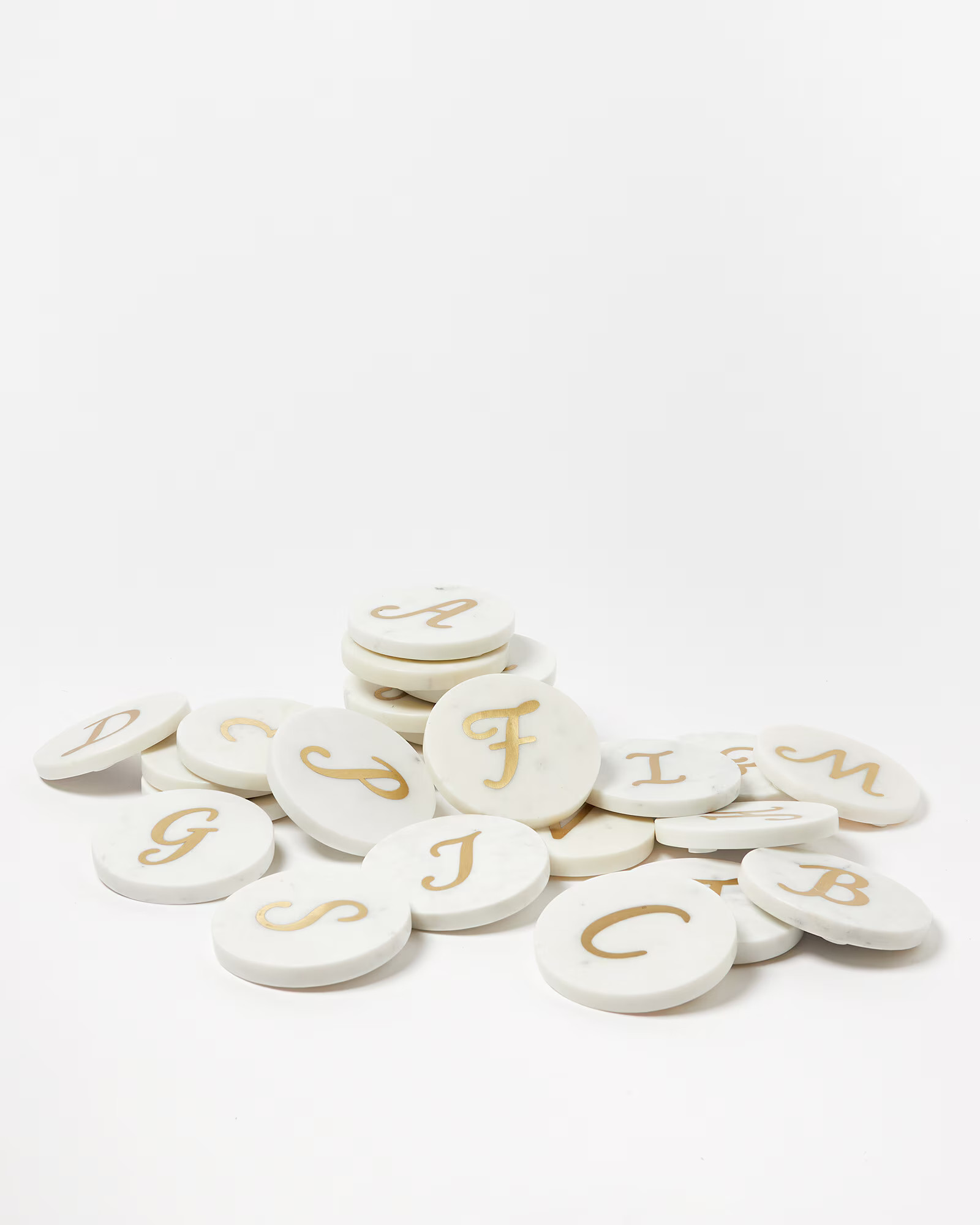 Astrid Marble Alphabet Coaster | Oliver Bonas (Global)