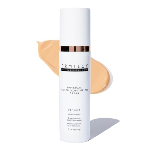 DRMTLGY Physical Tinted Moisturizer with SPF 44. Universal Tint. All-In-One Mineral Tinted Sunscreen and Foundation with Broad Spectrum Protection Against UVA and UVB Rays, 2.05 oz | Amazon (US)