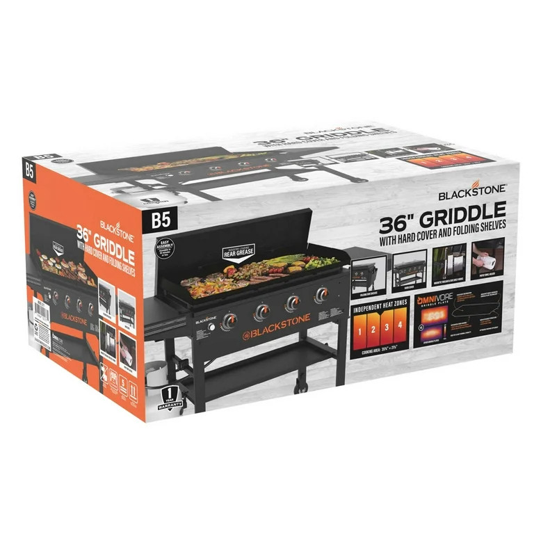 Blackstone Original 4-Burner 36" Propane Omnivore Griddle with Hard Cover | Walmart (US)