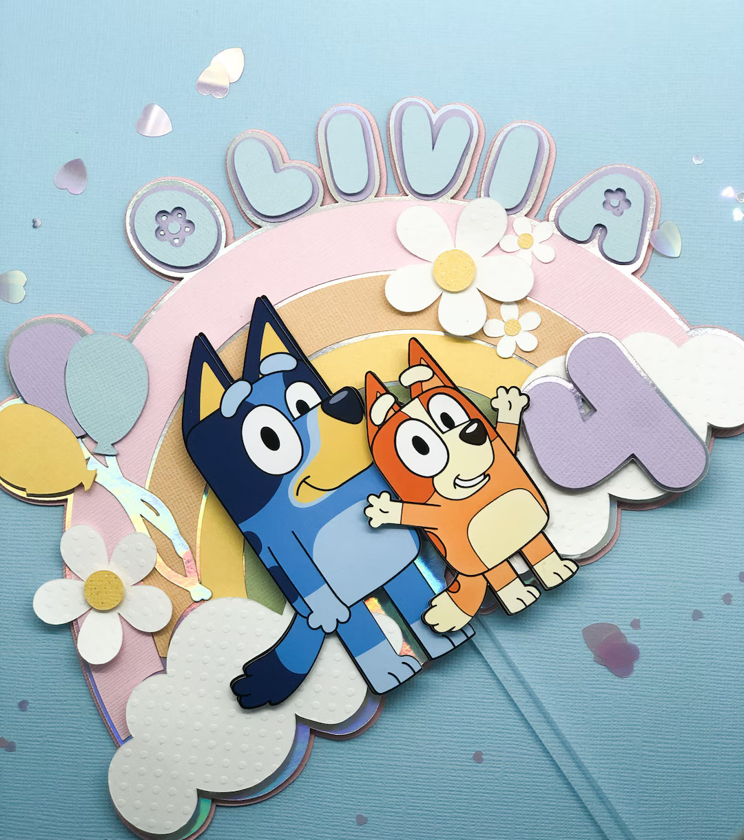 Cake Topper Blue Dog Cake Topper Blue Dog Birthday Bluey Cake Topper Cartoon Dog Birthday Persona... | Etsy (US)