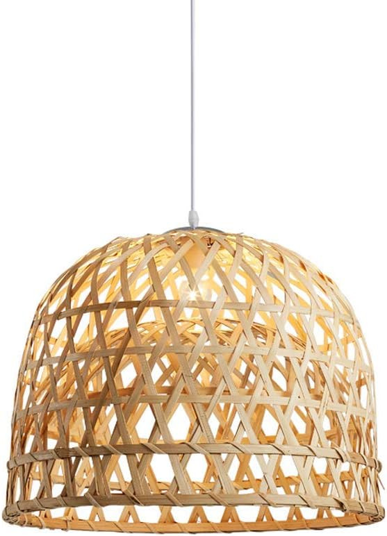 Berlato Pendant Light Hand-Woven from Bamboo Pendant lamp Adjustable Height Creative Design Lamps... | Amazon (US)