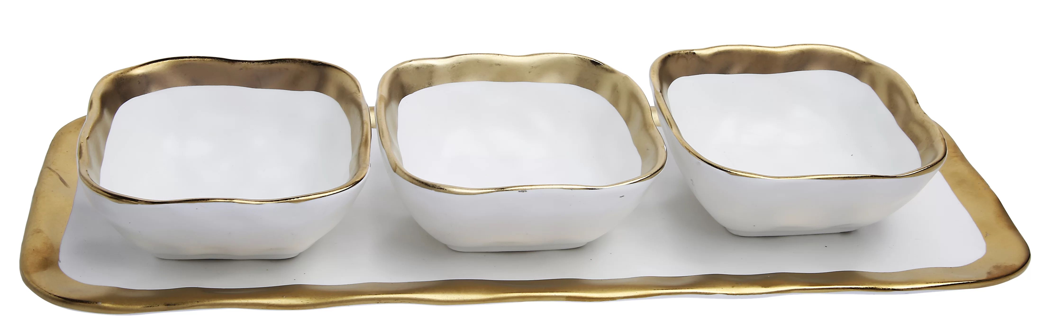 Mercer41 Benford Porcelain Divided Serving Dish & Reviews | Wayfair | Wayfair North America