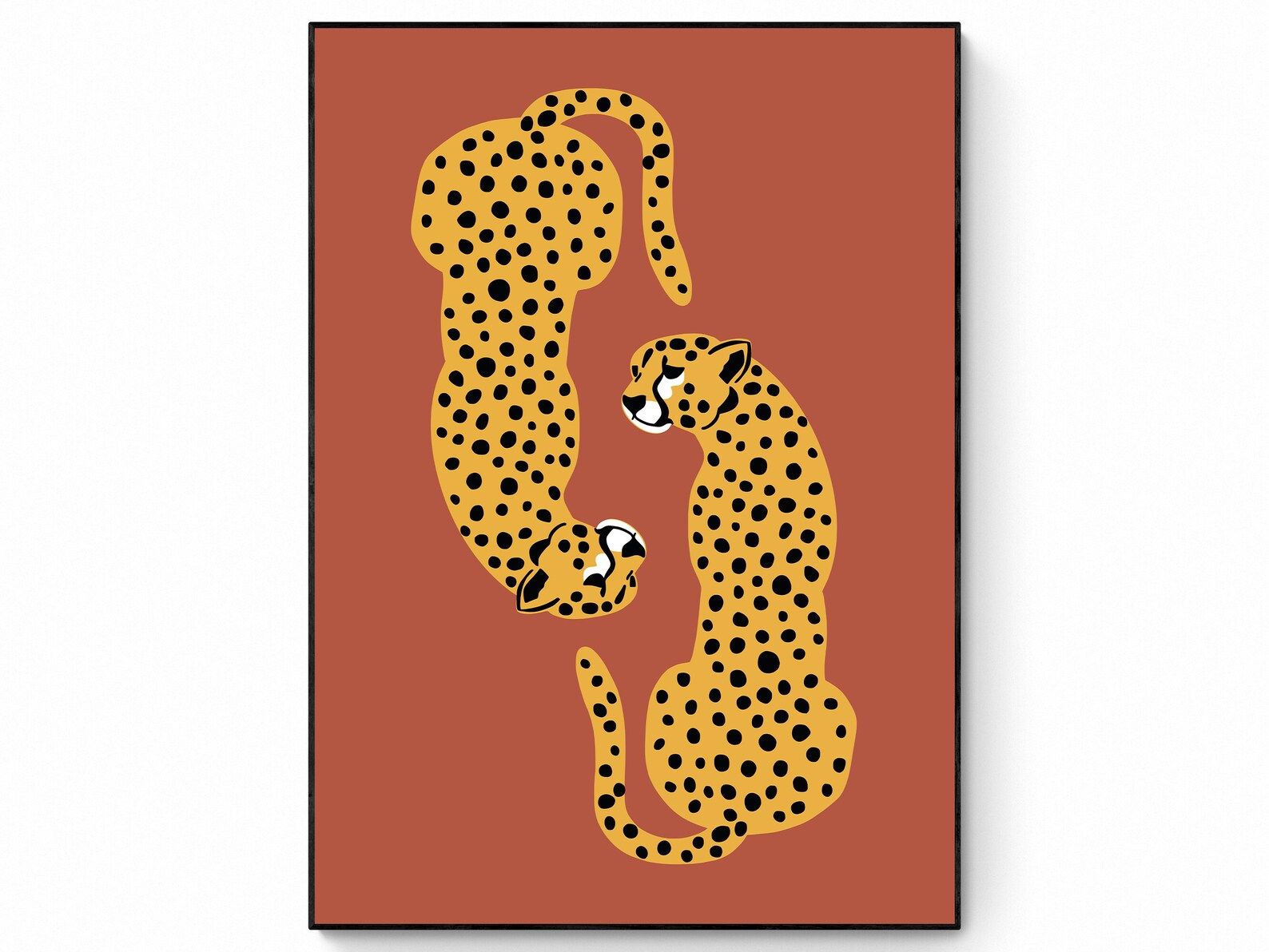 Boho cheetah art, spirit animal, boho wild cat illustration, Leopard Wall Art, Feline Print Tiger... | Etsy (US)