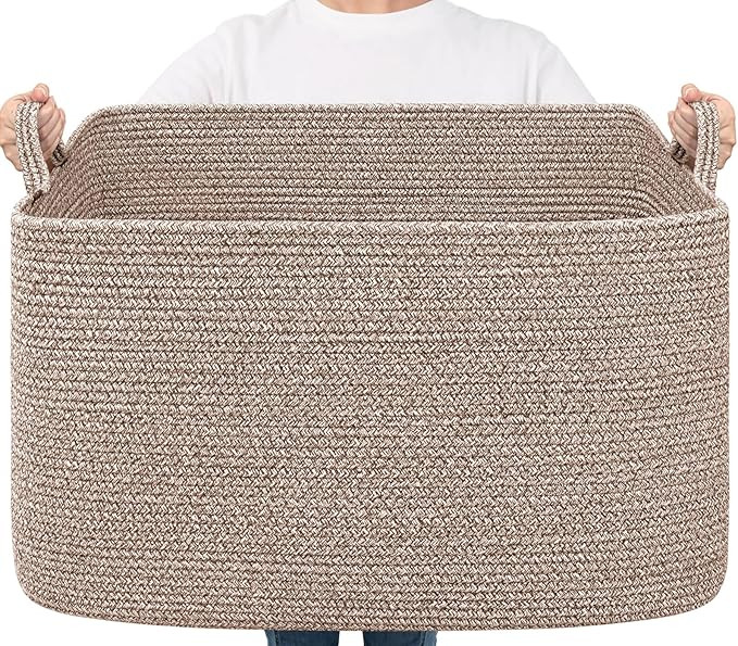 Goodpick Blanket Basket, Woven Baskets for Storage, Extra Large Storage Basket for Clothes, Toys,... | Amazon (US)