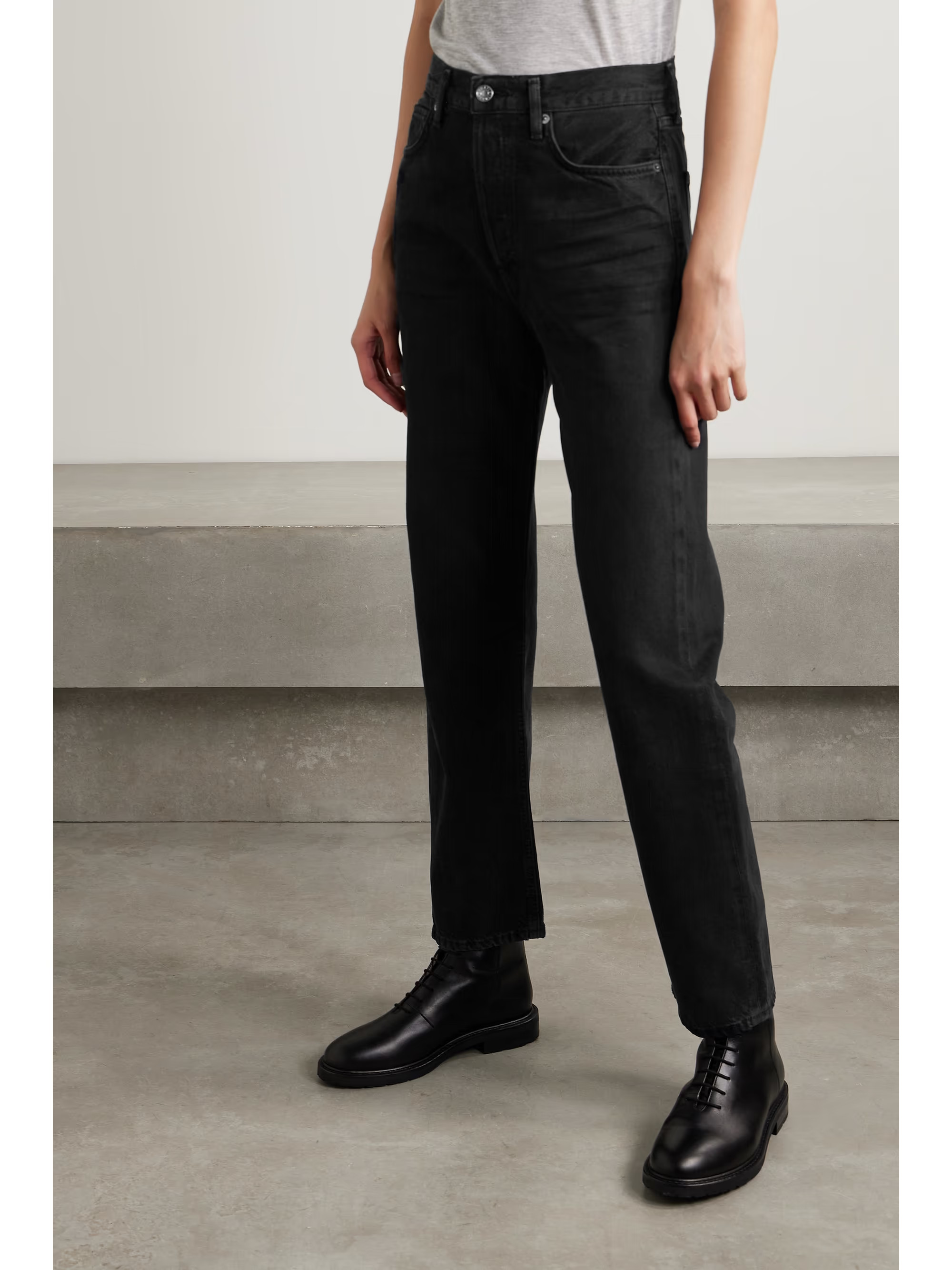 '90s Pinch Waist high-rise straight-leg recycled jeans | NET-A-PORTER (US)