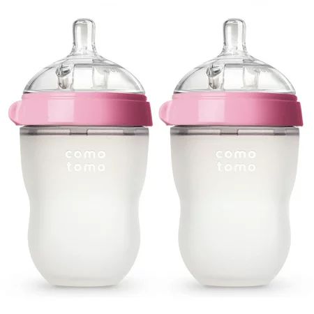 Comotomo Baby Bottle, Double Pack, 8 oz Pink | Walmart (US)